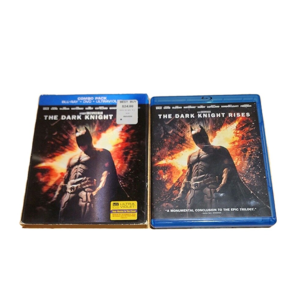 The Dark Knight Rises Blu-ray + DVD + Lenticular Slip Combo 2012 3-Disc Set Good